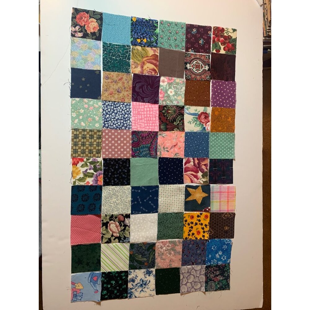 Patchwork Quilting Squares Lot 120 Pieces 2.5" Mixed Patterns & Colors Cotton Fa
